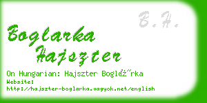 boglarka hajszter business card